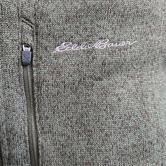 Eddie Bauer Men's Green 1/4 Zip Fleece Sweater Pullover Size XL - Picture 4 of 5